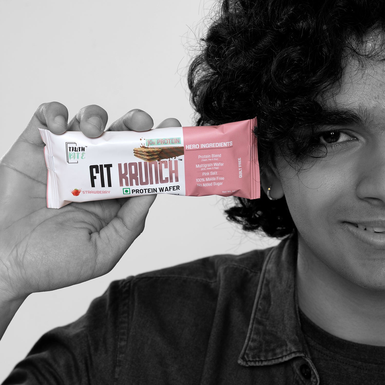 FIT KRUNCH Protein Wafer Bar - Strawberry (Box of 10)