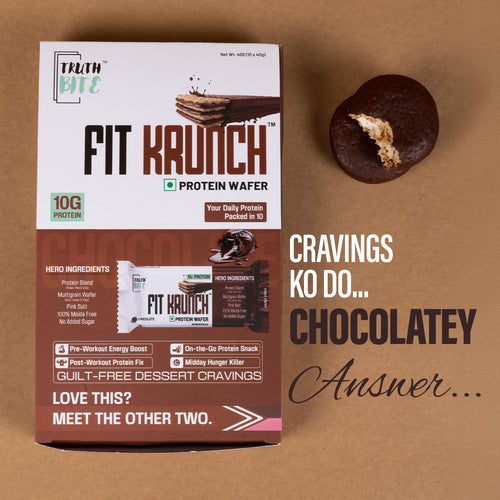 FIT KRUNCH Protein Wafer Bar - Chocolate (Box of 10)