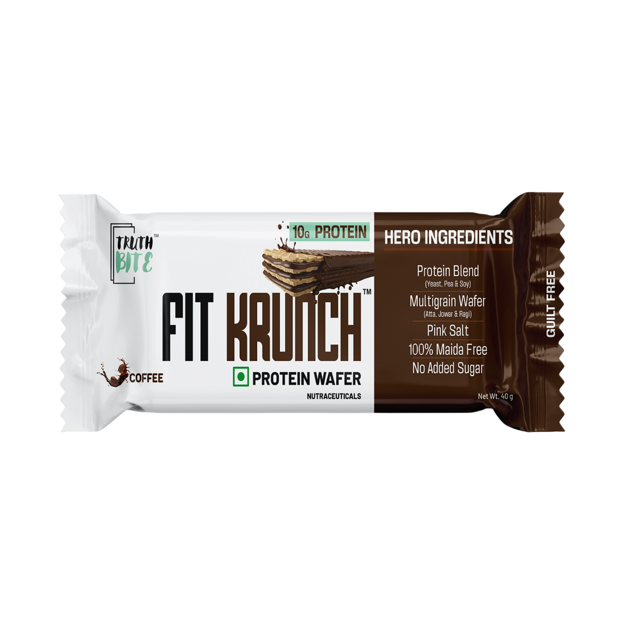 FIT KRUNCH Protein Wafer Bar - Coffee (Box of 10)