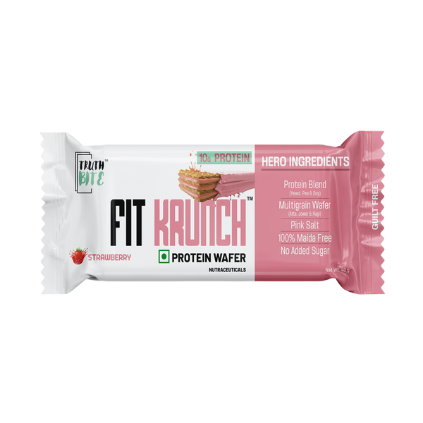 FIT KRUNCH Protein Wafer Bar - Strawberry (Box of 10)
